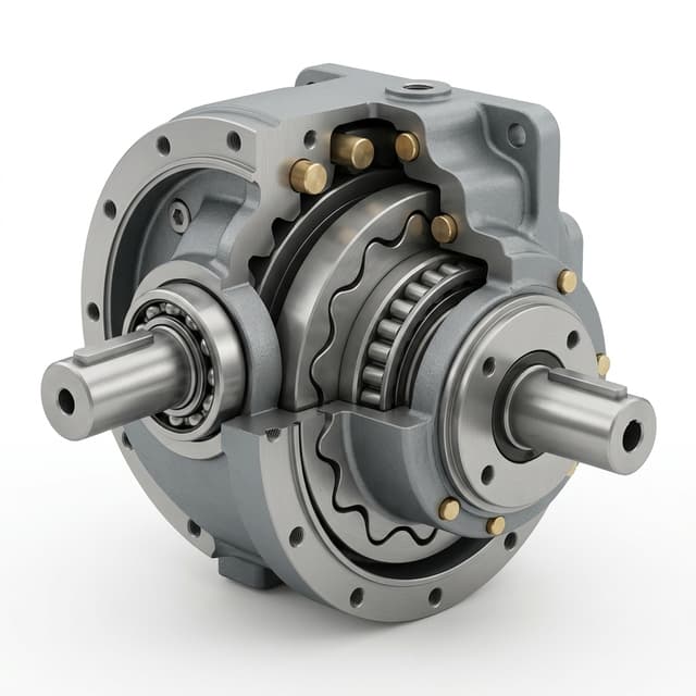 Custom cycloidal reducer housing and flange concept