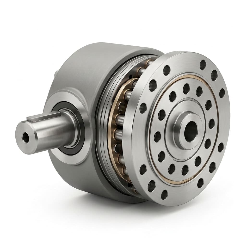 Hollow shaft cycloidal reducer with central bore for cable routing